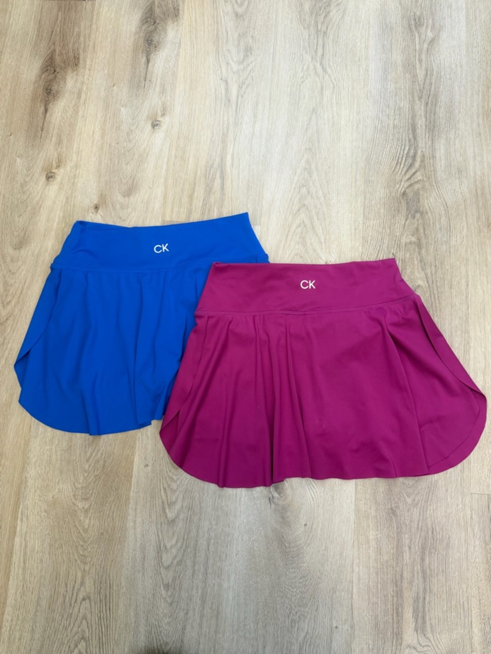 Calvin Klein Blue & Magenta Athletic Mini Skirts